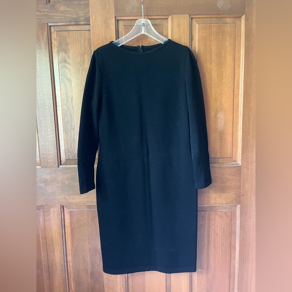 St John Knit classic black dress.